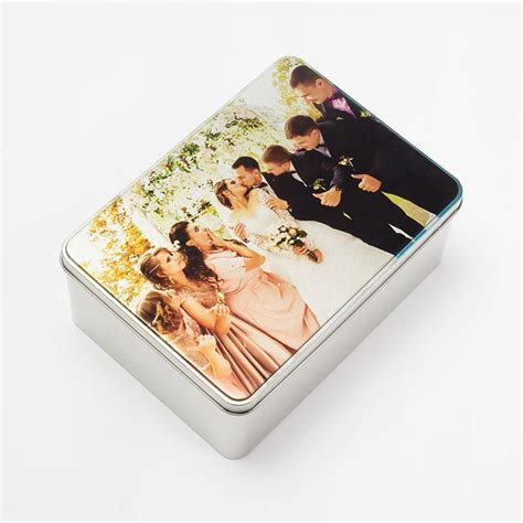 Personalized Tin Box. Photo Tin Box. Handmade.